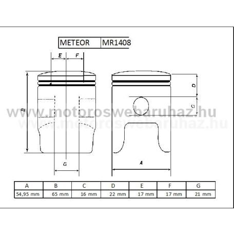 DUGATTYÚ SZETT METEOR (MR1408) 