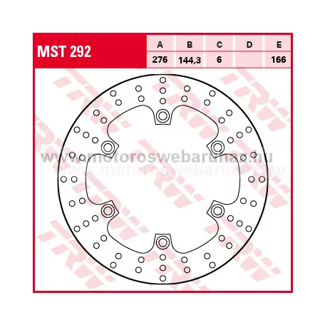 Féktárcsa HONDA (MST292) TRW 