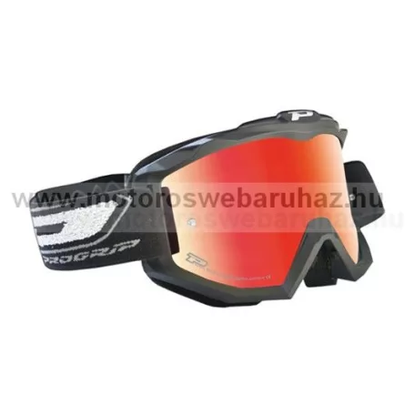 Szemüveg Cross PROGRIP 3204 Matt fekete szemüveg karcálló, páramentes UV szűrős tükrös lencsével 6 féle színben