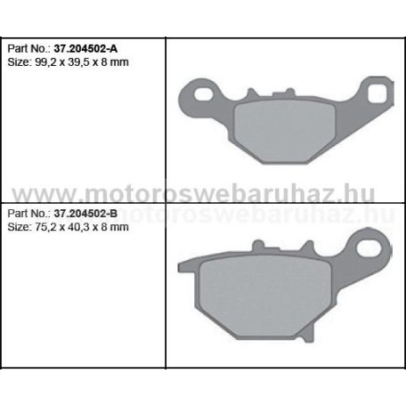 Fékbetét PROX (37.204502) Szinteres Cross, enduro