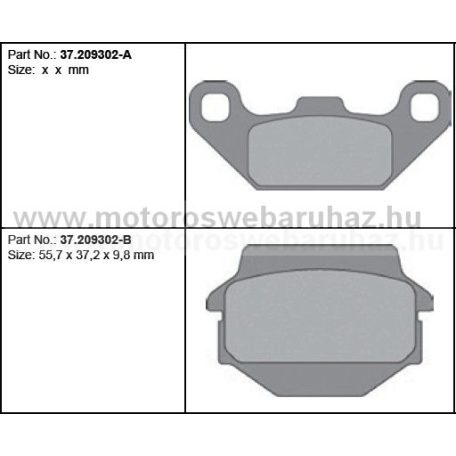 Fékbetét PROX (37.209302) Szinteres Cross, enduro