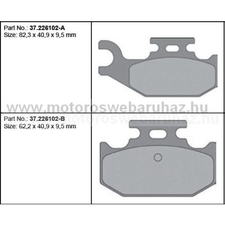 Fékbetét PROX (37.226102) Szinteres Cross, enduro