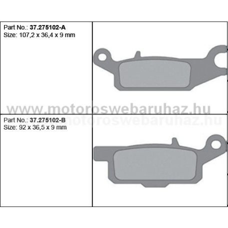 Fékbetét PROX (37.275102) Szinteres Cross, enduro