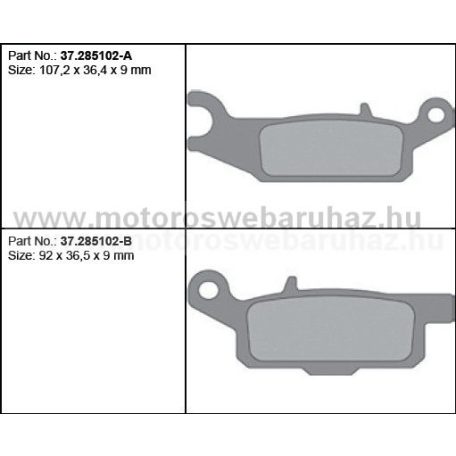 Fékbetét PROX (37.285102) Szinteres Cross, enduro