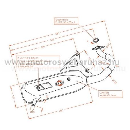 Kipufogó SITO PLUS MALAGUTI F10 (0556)