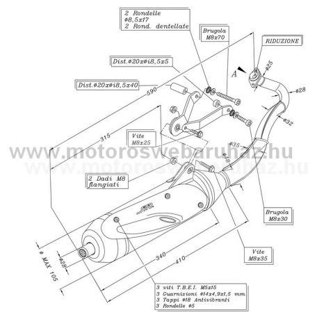 Kipufogó SITO PLUS APRILIA SCARABEO STREET (06-tól) (0586)