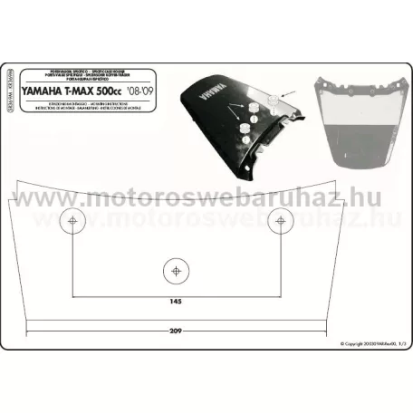 GIVI SR369M Spec. doboztartó (top case) Monolock dobzokhoz, fekete
