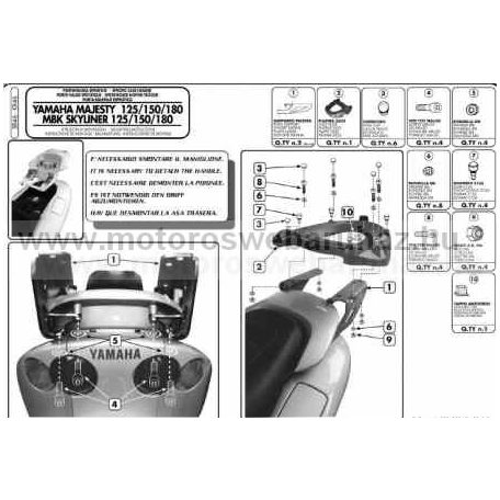 GIVI SR46 Spec. doboztartó (top case) Monokey-hez