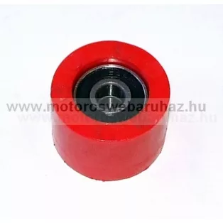 LÁNCVEZETŐ GÖRGŐ (UF4609) FEKETE, PIROS (34mm)