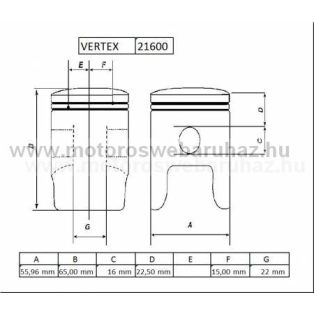 DUGATTYÚ SZETT VERTEX (21600)