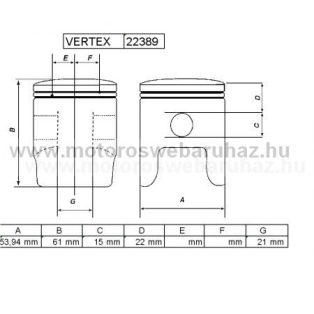 DUGATTYÚ SZETT VERTEX (22389) REPLICA