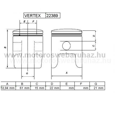 DUGATTYÚ SZETT VERTEX (22389) REPLICA