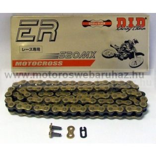   Lánc 520 DID 520MX (5/8×1/4) 250-500cc cross versenylánc Arany G&G 120 Szemes