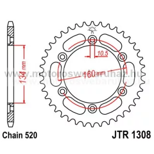 LÁNCKERÉK HÁTSÓ JT (JTR1308) 520-as Lánchoz