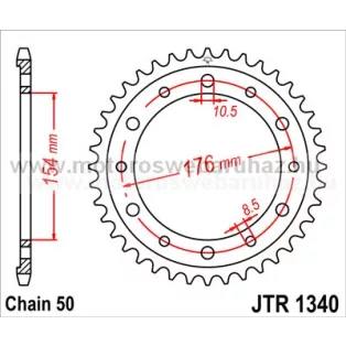 LÁNCKERÉK HÁTSÓ JT (JTR1340) 530-as LÁNCHOZ