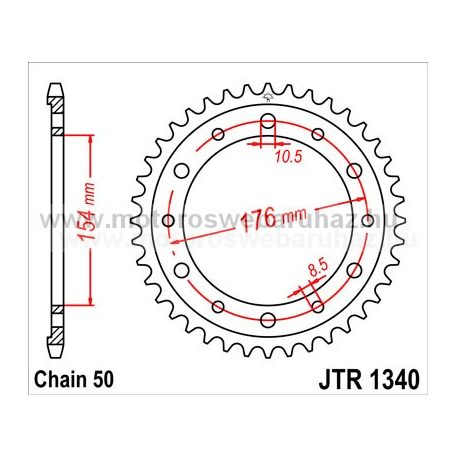 LÁNCKERÉK HÁTSÓ JT (JTR1340) 530-as LÁNCHOZ