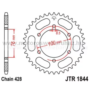 LÁNCKERÉK HÁTSÓ JT (JTR1844) 428-as LÁNCHOZ